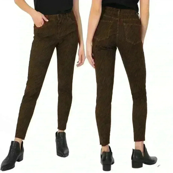 Kut from the Kloth Denim - KUT from the Kloth Mia Fab Ab High Waist Toothpick Skinny Jeans-Brown Sz 00 NWT